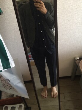 「MissMuch（ミスマッチ）のアイテム（パンツ）」を使った、ヒロキチさん（メンズ・167cm）の秋コーディネート