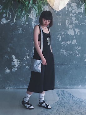 「VII&CO（VII&CO）のアイテム（つなぎ/オールインワン）」を使った、mimiimiiiさん（レディース・165cm）の夏コーディネート