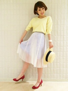 「MINIMUM（ミニマム）のアイテム（スカート）」を使った、minimum_staffさん（レディース・158cm）の春コーディネート