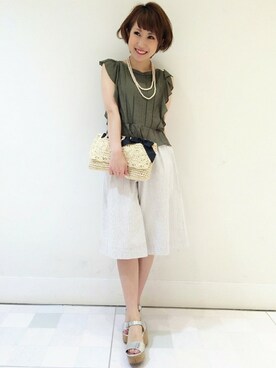 「MINIMUM（ミニマム）のアイテム（パンツ）」を使った、minimum_staffさん（レディース・158cm）の夏コーディネート