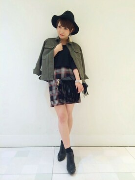 「MINIMUM（ミニマム）のアイテム（スカート）」を使った、minimum_staffさん（レディース・158cm）の秋コーディネート