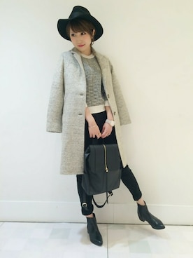 「チェスター」｜「アイテム（その他アウター）」を使った、minimum_staffさん（レディース・158cm）の秋コーディネート