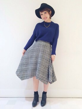 「MINIMUM（ミニマム）のアイテム（スカート）」を使った、minimum_staffさん（レディース・158cm）の秋コーディネート