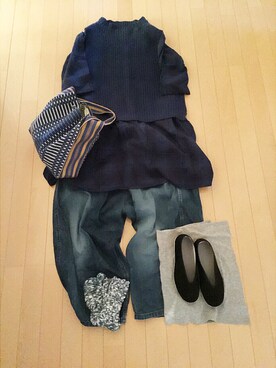 「カンフーシューズ」｜なお なお。さん（レディース・159cm）の秋コーディネート