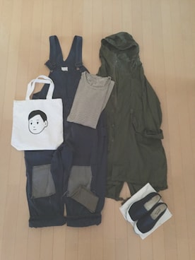 「トートバック」｜「アイテム（オールインワン・サロペット）」を使った、なお なお。さん（レディース・159cm）の春コーディネート