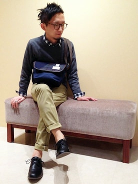 「綿パンツ」｜ikka HAKATA STAFFさん（メンズ・167cm）の秋コーディネート