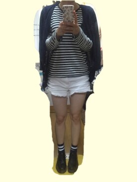 「RETRO GIRL（レトロガール）のアイテム（パンツ、ホワイト系）」を使った、あいさん（レディース・163cm）の秋コーディネート