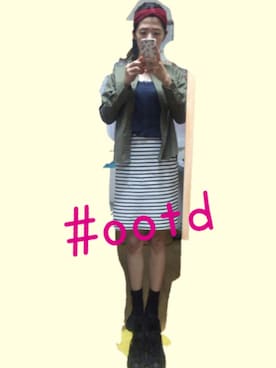 「Another Edition（アナザーエディション）のアイテム（スカート、ホワイト系）」を使った、あいさん（レディース・163cm）の秋コーディネート