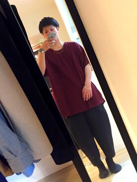 「YANTOR（ヤントル）のアイテム（トップス）」を使った、かけるんさん（メンズ・164cm）の春コーディネート