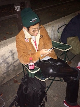 「Supreme x The North Face」｜「アイテム（その他アウター）」を使った、Leitaroさん（メンズ・164cm）の秋コーディネート