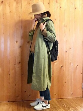 「Ungrid（アングリッド）のフレイドヘムストスリ（デニムパンツ）」を使った、haru◡̈⃝♡さん（レディース・161cm）の冬コーディネート