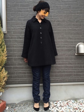 「A.P.C.（アーペーセー）のアイテム（その他アウター）」を使った、alice.mさん（レディース・166cm）の冬コーディネート