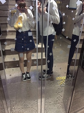 「MOUSSY（マウジー）のアイテム（PC・スマホグッズ/家電）」を使った、AKANEさん（レディース・160cm）の秋コーディネート