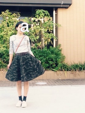 「Factor=（ファクターイコール）のアイテム（スカート）」を使った、amiさん（レディース・157cm）の秋コーディネート