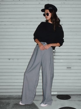 「アイテム（キャスケット）」を使った、K A R E Nさん（レディース・166cm・10代）の秋コーディネート