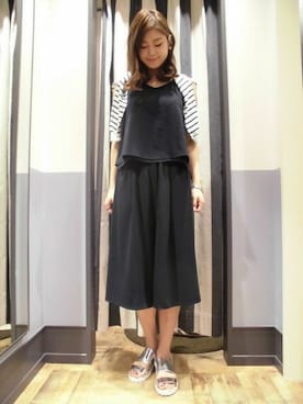 「A part by（アパートバイ）のアイテム（オールインワン・サロペット）」を使った、mio🍑さん（レディース・172cm）の春コーディネート