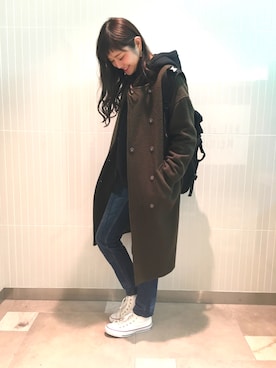 「A part by（アパートバイ）のアイテム（パーカー）」を使った、mio🍑さん（レディース・172cm）の冬コーディネート