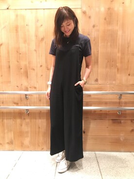 「A part by（アパートバイ）のアイテム（オールインワン・サロペット）」を使った、mio🍑さん（レディース・172cm）の夏コーディネート