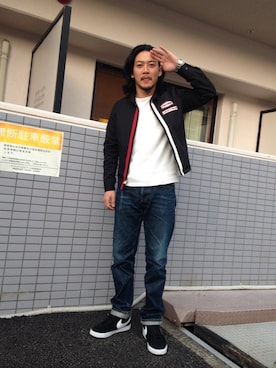 「nike sb 」｜「アイテム（その他アウター）」を使った、Cody さん（メンズ・172cm）の秋コーディネート