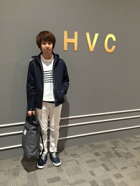 「HVC（エイチブイシー）のアイテム（マウンテンパーカー）」を使った、HVC木更津店さん（メンズ・170cm）の春コーディネート