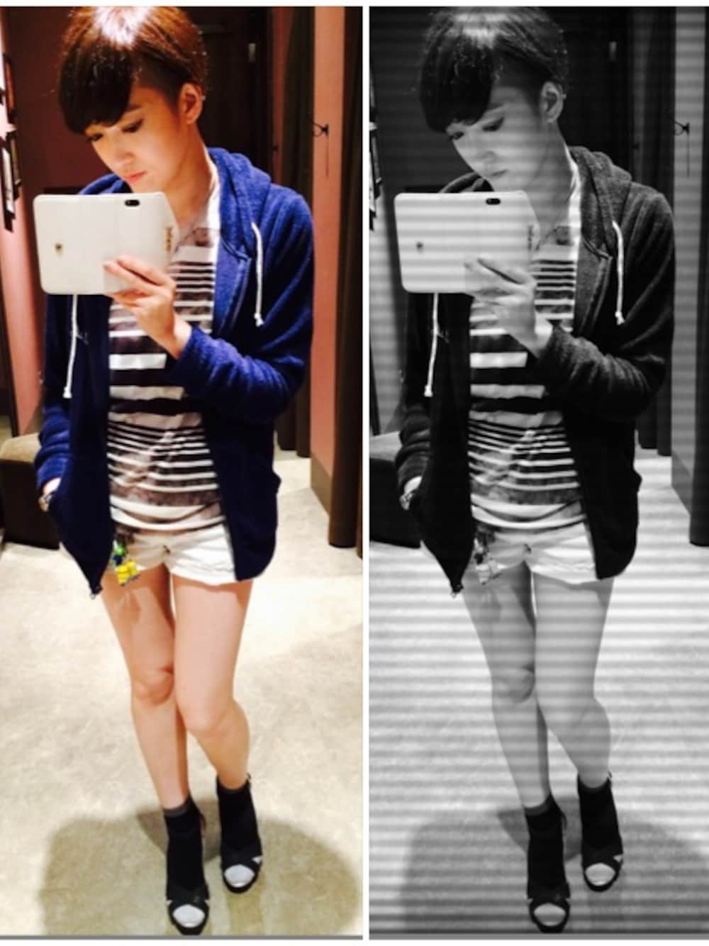 「outfit」｜「VENCEEXCHANGEのB*TCパイルショールCD（パーカー、ブルー系）」を使った、millyさん（レディース・161cm）の夏コーディネートの1枚目の写真