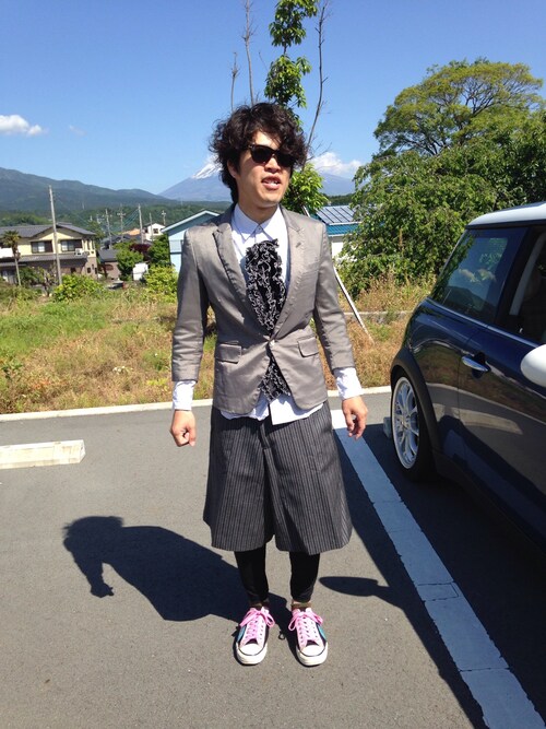 (comme des garcons homme plus)使用田邉 祐介的搭配