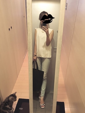 「ドラフトGAP」｜「アイテム（アクセサリー）」を使った、mamemameさん（レディース・162cm）の夏コーディネート