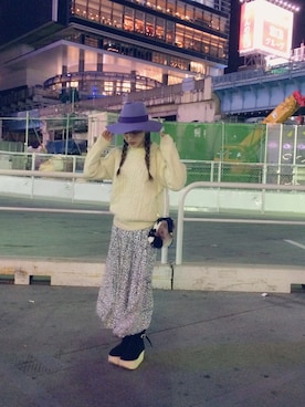 「動物モチーフ」｜「アイテム（バレエシューズ）」を使った、merry jenny 吉河唯さん（レディース・159cm）の秋コーディネート