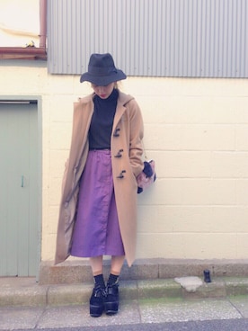 merry jenny 吉河唯さん（レディース・159cm）の冬コーディネート