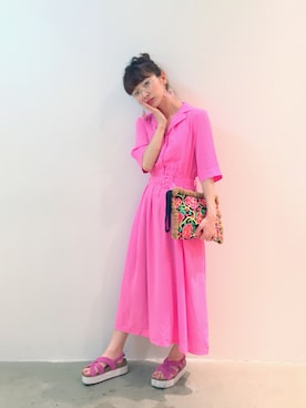 merry jenny 吉河唯さん（レディース・159cm）の夏コーディネート