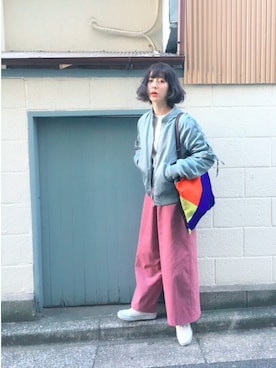 merry jenny 吉河唯さん（レディース・159cm）の冬コーディネート