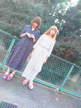 merry jenny 吉河唯さん（レディース・159cm）の冬コーディネート