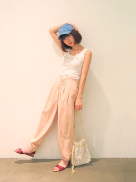 merry jenny 吉河唯さん（レディース・159cm）の夏コーディネート