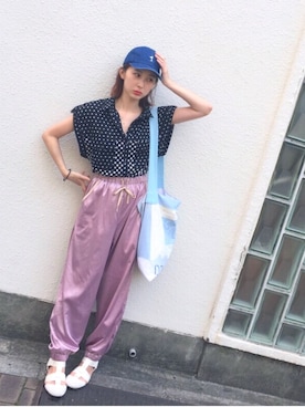 merry jenny 吉河唯さん（レディース・159cm）の夏コーディネート