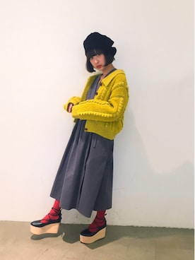「merry jenny（メリージェニー）のアイテム（バレエシューズ）」を使った、merry jenny 吉河唯さん（レディース・159cm）の夏コーディネート