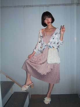 「RED Profile（レッドプロフィール）のアイテム」を使った、merry jenny 吉河唯さん（レディース・159cm）の秋コーディネート