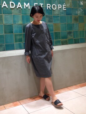 「アダムエロペ」｜「アイテム（ワンピース/ドレス）」を使った、i.arimiさん（レディース・160cm）の春コーディネート