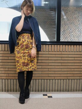 「GRL（グレイル）のアイテム（ブーティ）」を使った、マッシュさん（レディース・154cm）の冬コーディネート