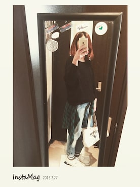 「白いスニーカー」｜「アイテム（モカシン/デッキシューズ）」を使った、9さん（レディース・164cm）の冬コーディネート