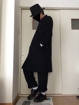 「アイテム（ステンカラーコート）」を使った、Kさん（メンズ・169cm・10代）の冬コーディネート