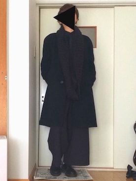 「アイテム（ステンカラーコート）」を使った、Kさん（メンズ・169cm・10代）の冬コーディネート