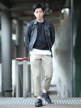 「alexanderwang（アレキサンダーワン）のアイテム（スウェット）」を使った、Caylen Chanさん（メンズ・177cm）の春コーディネート