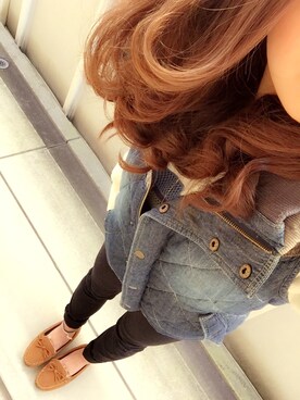 「no brand（ノーブランド）のアイテム（その他アウター、グレー系）」を使った、ｋａｎａさん（レディース・150cm）の冬コーディネート