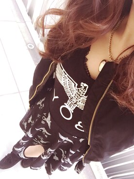 「BOY LONDON（ボーイロンドン）のアイテム（ワンピース、ブラック系）」を使った、ｋａｎａさん（レディース・150cm）の冬コーディネート