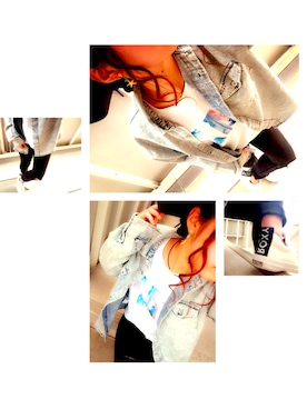 「no brand（ノーブランド）のアイテム（シャツ/ブラウス、グレー系）」を使った、ｋａｎａさん（レディース・150cm）の春コーディネート