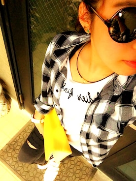 「GAP（ギャップ）のアイテム（シャツ/ブラウス、ブラック系）」を使った、ｋａｎａさん（レディース・150cm）の春コーディネート