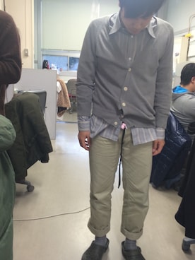「WHITE LINE（ホワイトライン）のアイテム（トップス）」を使った、ATSUMIさん（メンズ・169cm）の冬コーディネート