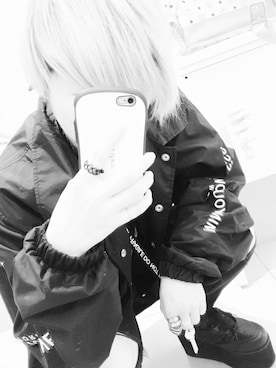 「M.Y.O.B（エム.ワイ.オー.ビー）のアイテム（ジャケット/アウター）」を使った、ひっとさん（レディース・159cm）の春コーディネート