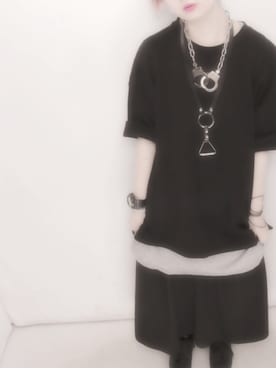 「真っ黒コーデ」｜「アイテム（その他）」を使った、ひっとさん（レディース・159cm）の夏コーディネート