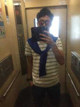 「Avail（アベイル）のアイテム（その他アウター）」を使った、yuto takitaさん（メンズ・182cm）の夏コーディネート